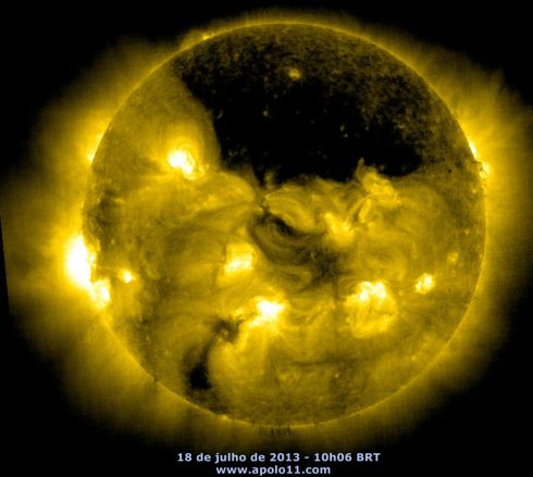 Buraco Coronal em julho de 2013