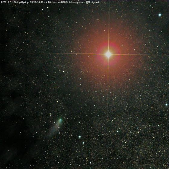 Cometa Siding Spring perto de Marte