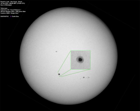 Sol e manchas solares