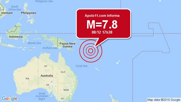 Forte terremoto atinge Ilhas Salomo, a 63 km de Kirakira