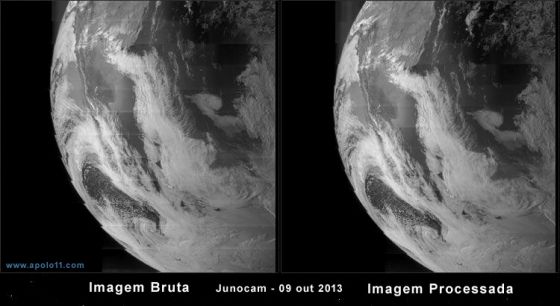 Terra, vista pela sonda Juno