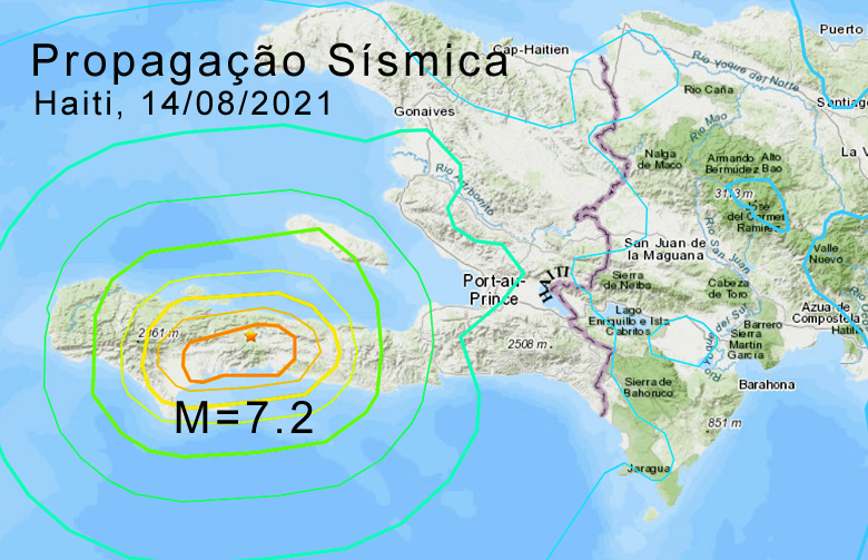 Propagao ssmica em 14 de agosto de 2021.