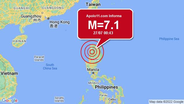 Forte terremoto sacode Filipinas, a 11 km de Dolores