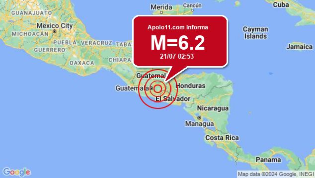 Forte terremoto sacode Guatemala, a 8 km de Jalapa